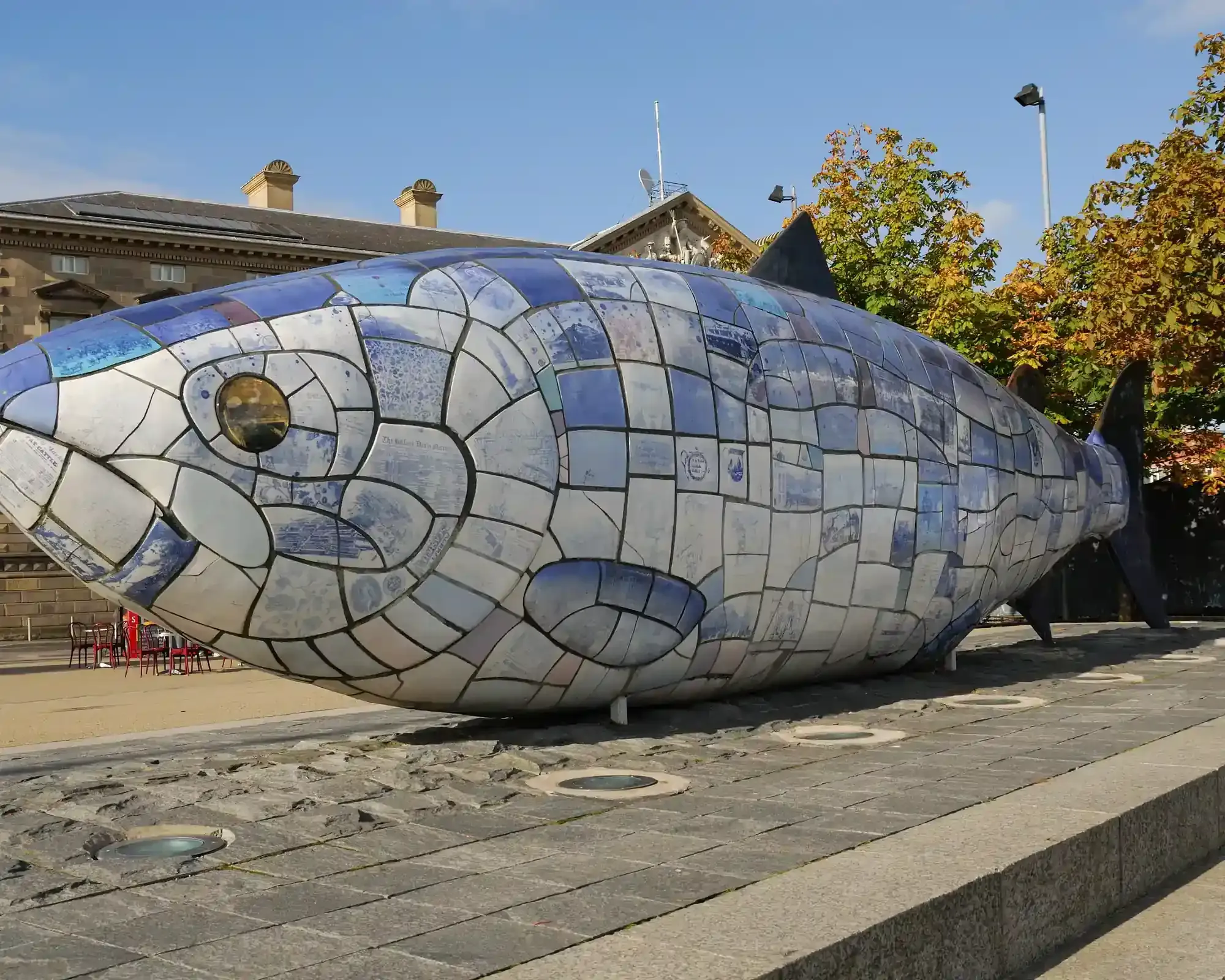 The Big Fish sculpture on Belfast's Lagan riverside, a well-known city landmark