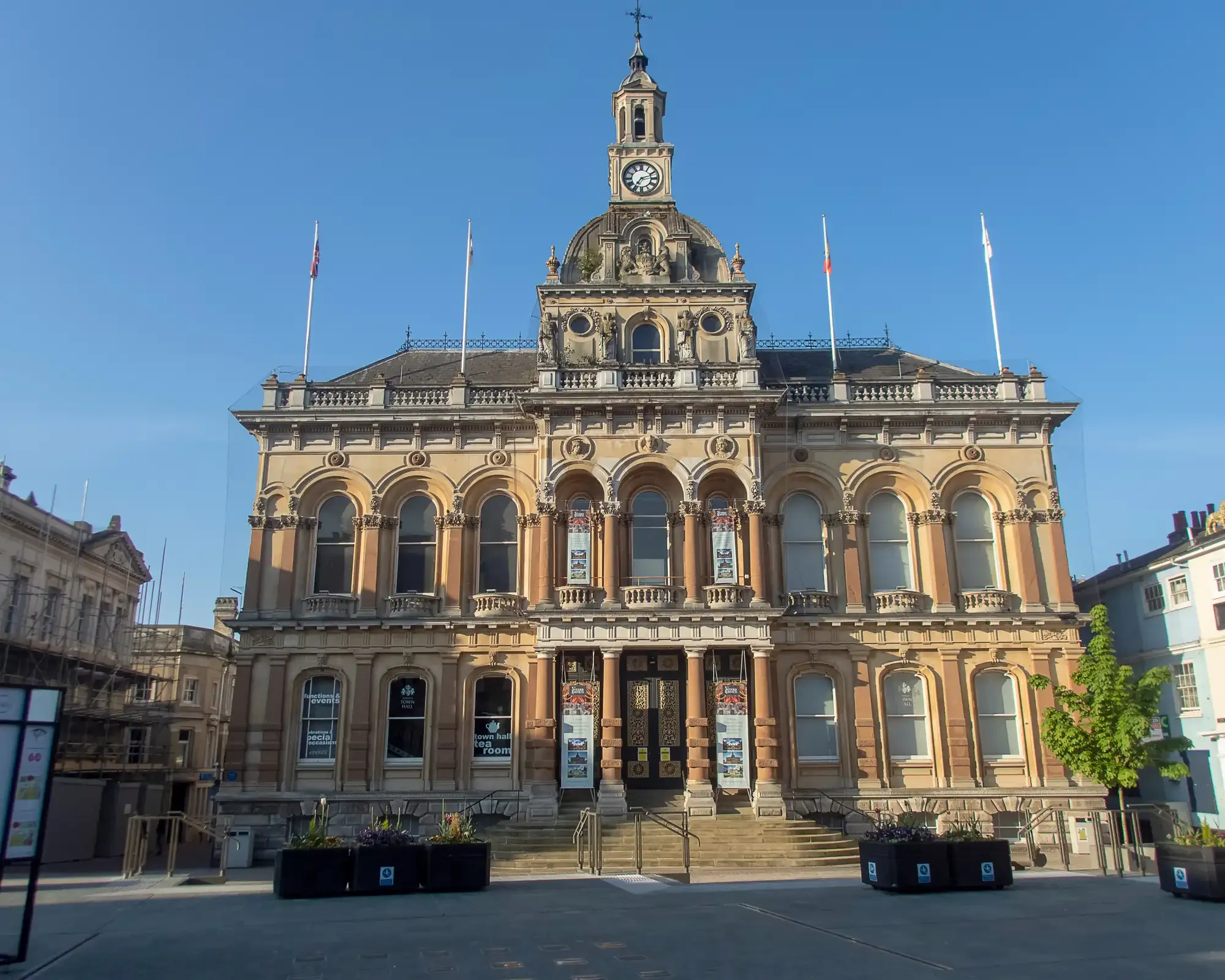 Ipswich Town Hall, a historic building in the town centre, home to our conveyancing solicitors